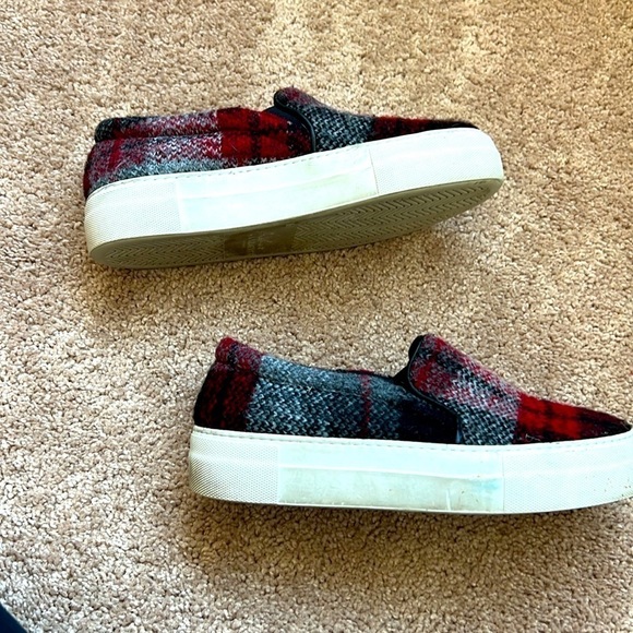 Joshua Sanders Fleece Plaid Slip On Sneakers - Picture 5 of 6